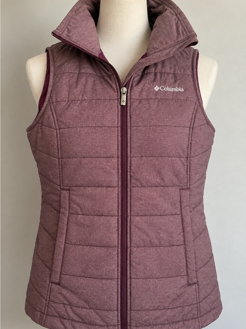 Columbia Quilted Insulated Vest — Plum Mauve